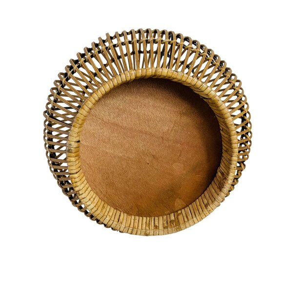 Boho Bamboo Candle Holder Lantern Glass Insert 16" Curved Rustic Home Decor Tabl - Picture 12 of 16